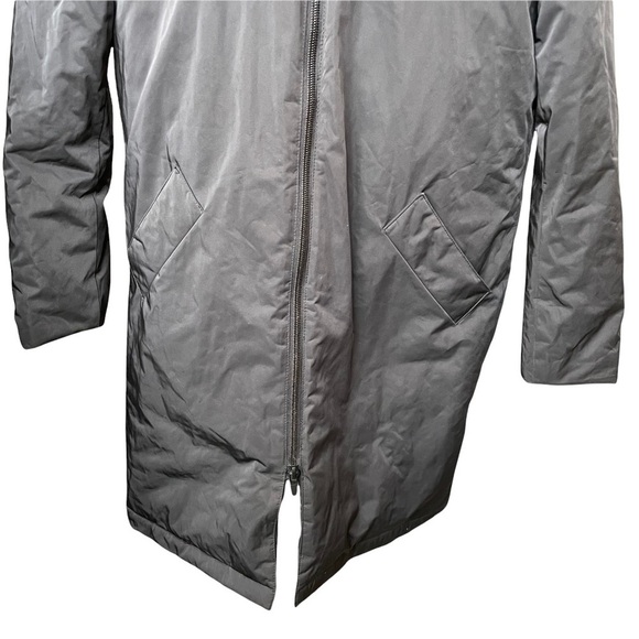 Zara Man Black Faux Fur Hooded Zipper Front Windbreaker Coat Size M - Picture 3 of 11